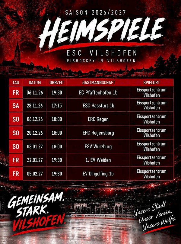 Heimspiele Saison 2026/2027