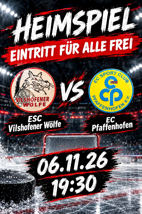 Heimspiel am 06.11.2026 19:30 Uhr - EINTRITT FREI FÜR ALLE!